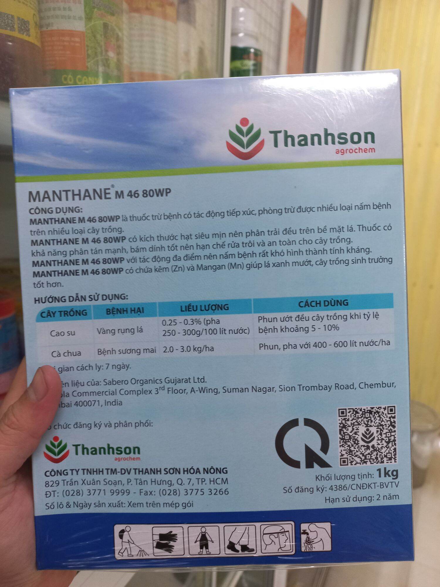Thuốc trừ nấm bệnh Manthane M 46 80WP 1kg