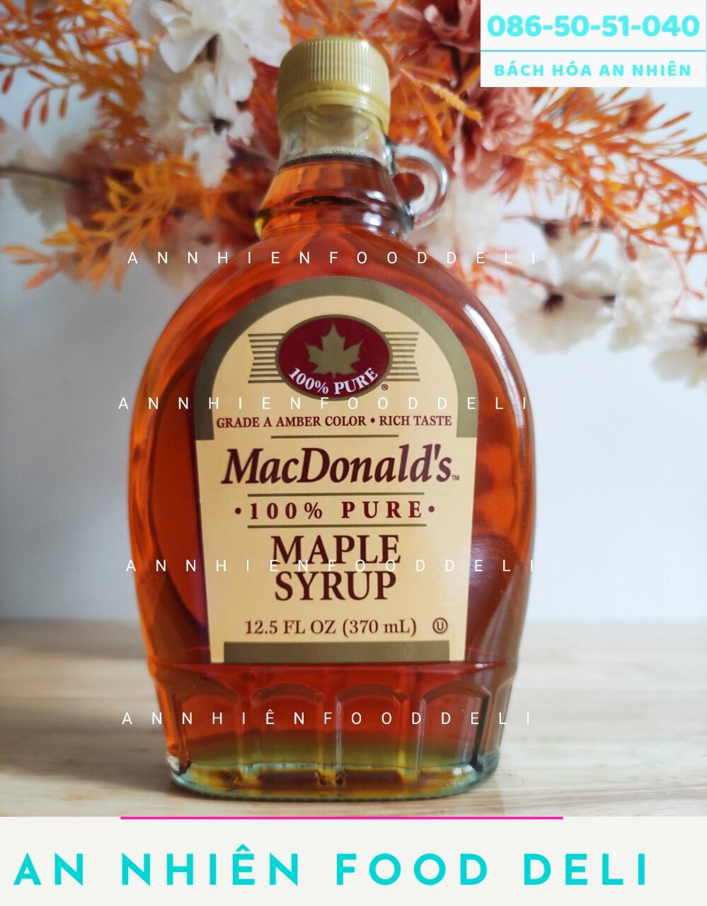 Xi Rô Lá Phong Canada Maple Syrup Macdonald s Chai 370ml Annhienfooddeli