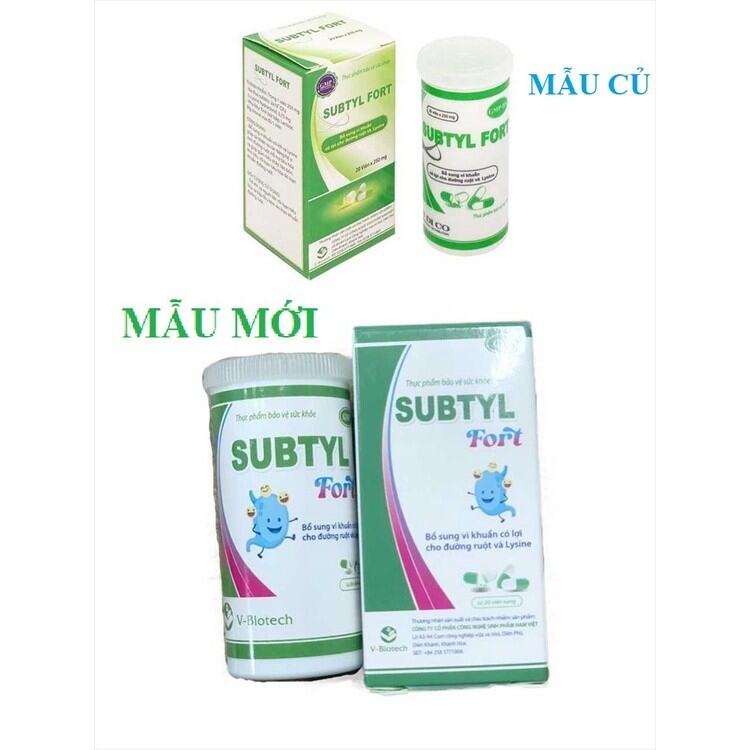 MEN TIÊU HÓA SUBTYL FORT 250MG CHAI 20 VIÊN