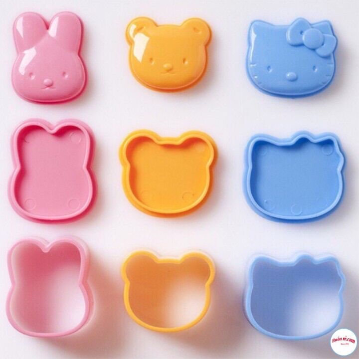 Bộ 3 khuôn cơm bento tạo hình cho bé
