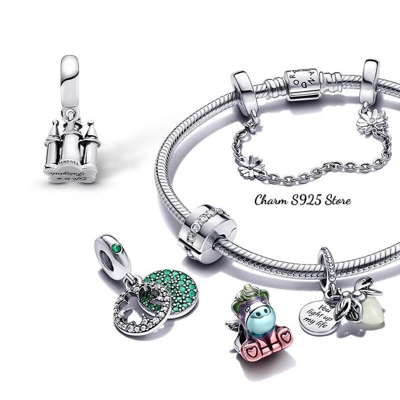 PAN ALE CHARM TREO LÂU ĐÀI BẠC S925 CAO CẤP
