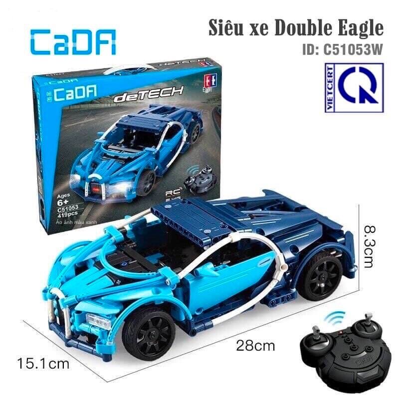 Đồ Chơi Xếp Hình Technic - CaDA C51053 ( Lắp Ráp Siêu Xe Bugatti Chiron Có Điều Khiển 419 Chi Tiết )