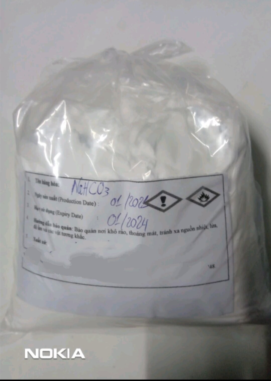 1kg baking soda - bột baking soda - nahco3 - 1kg hàng chiết lẻ từ bao 25kg - xuất xứ ý - thái