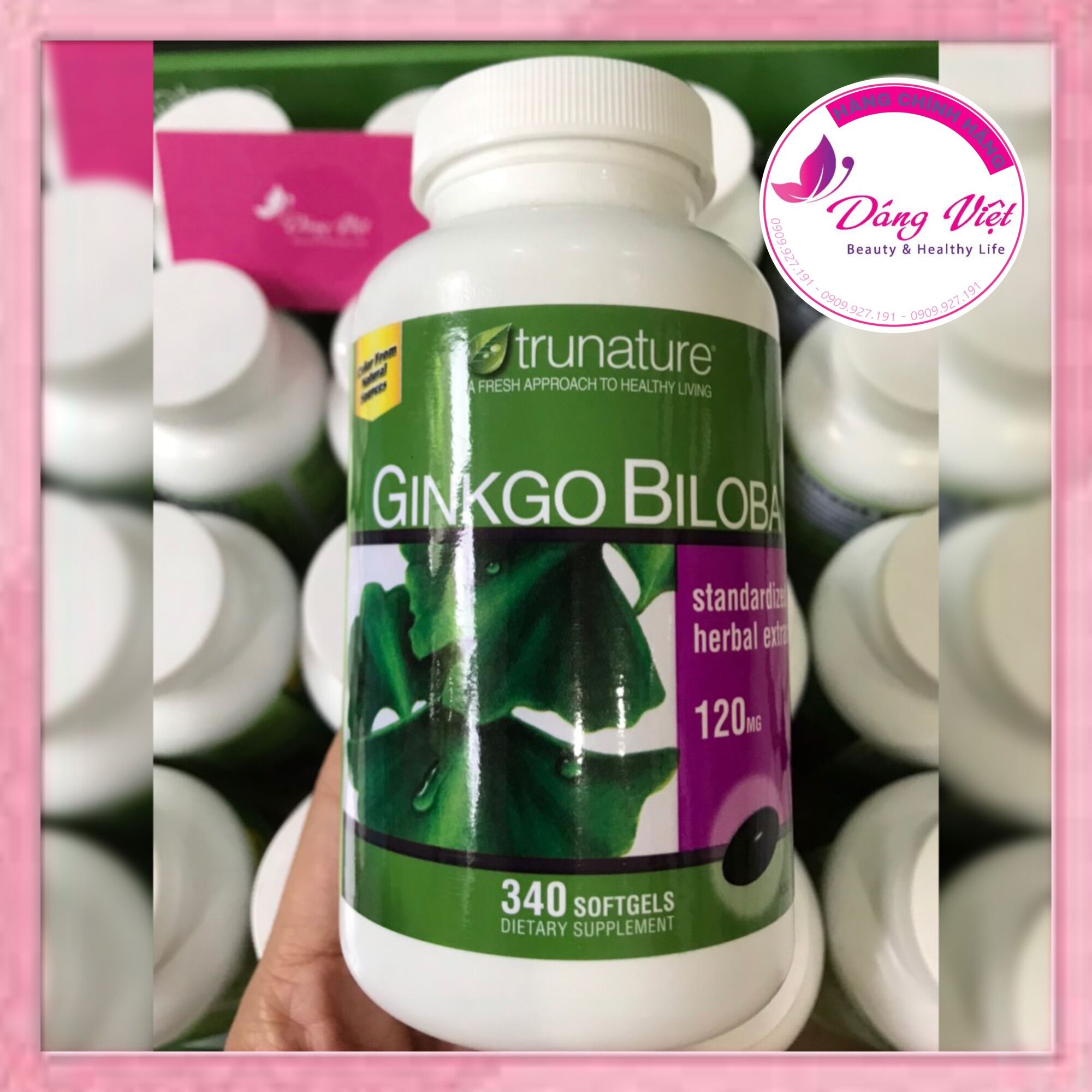 Ginkgo Biloba 120mg Trunature Của Mỹ 300 Viên Mẫu mới