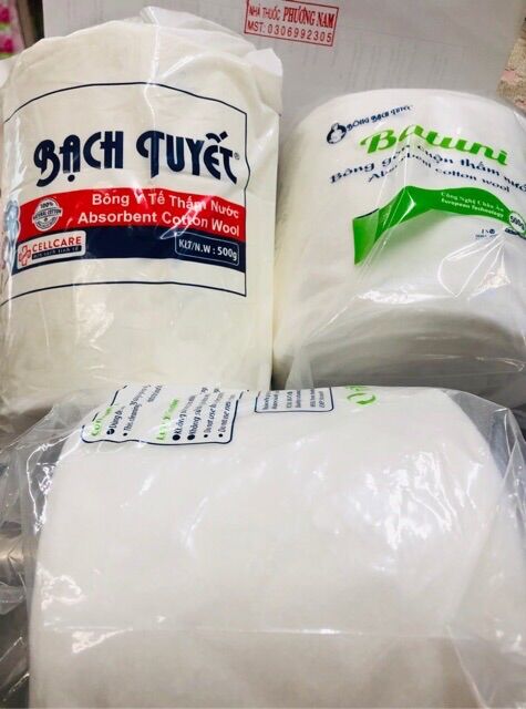 Bông gòn cuộn Bạch Tuyết-gói 500g