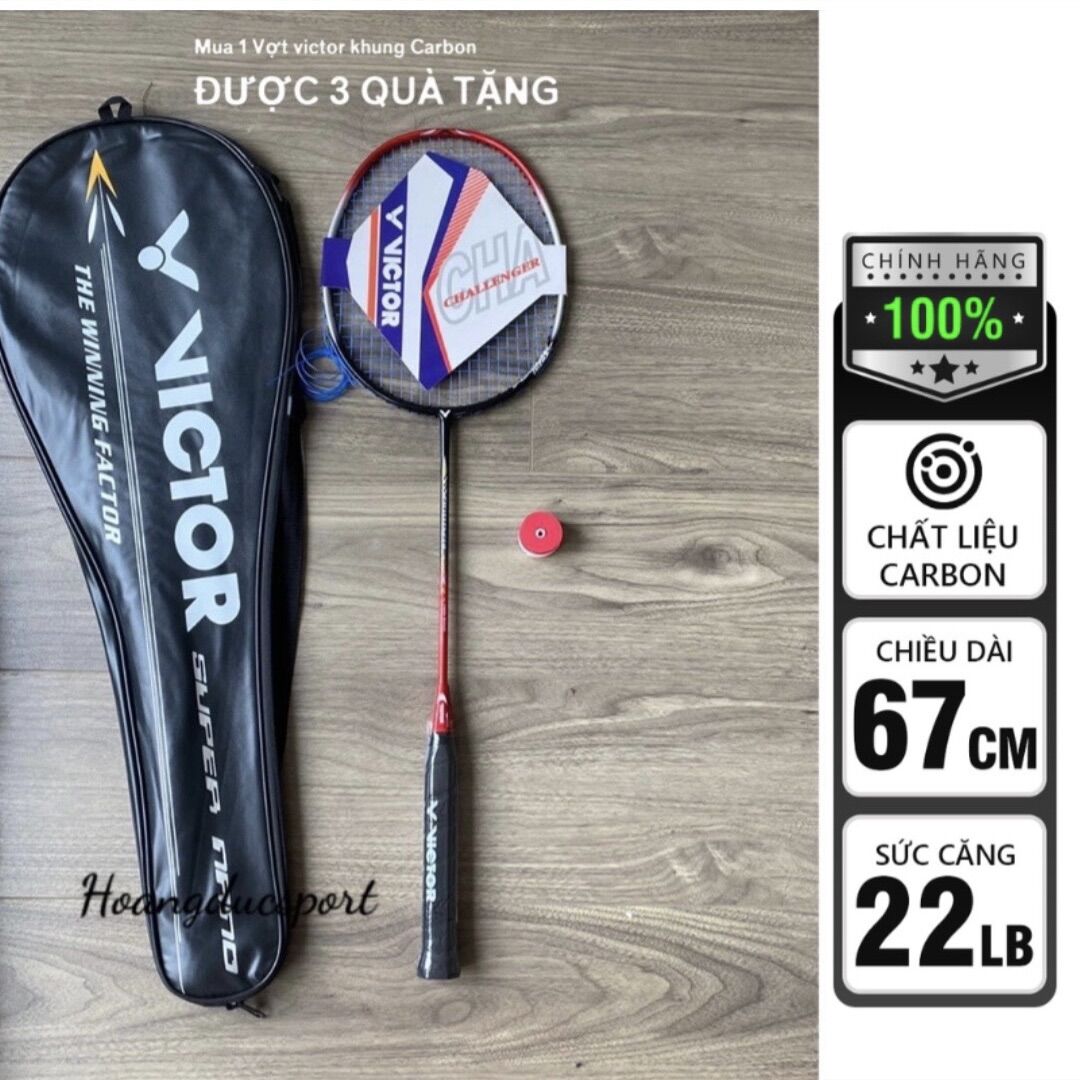Vợt cầu lông Victor khung carbon siêu hot ( khuyến mãi căng dây và cuốn cán)