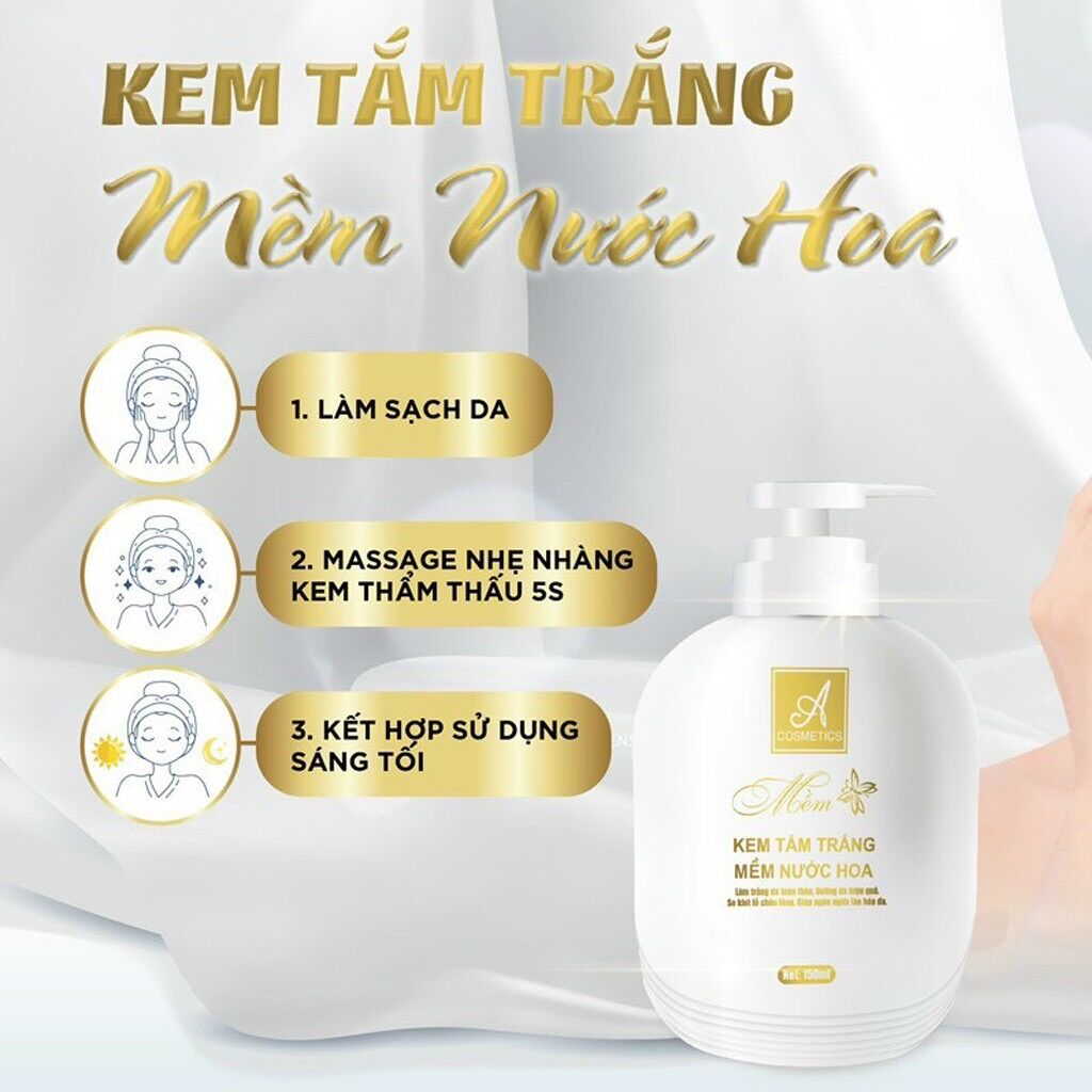 (CHÍNH HÃNG) Kem Tắm Trắng MỀM NƯỚC HOA A Cosmetics