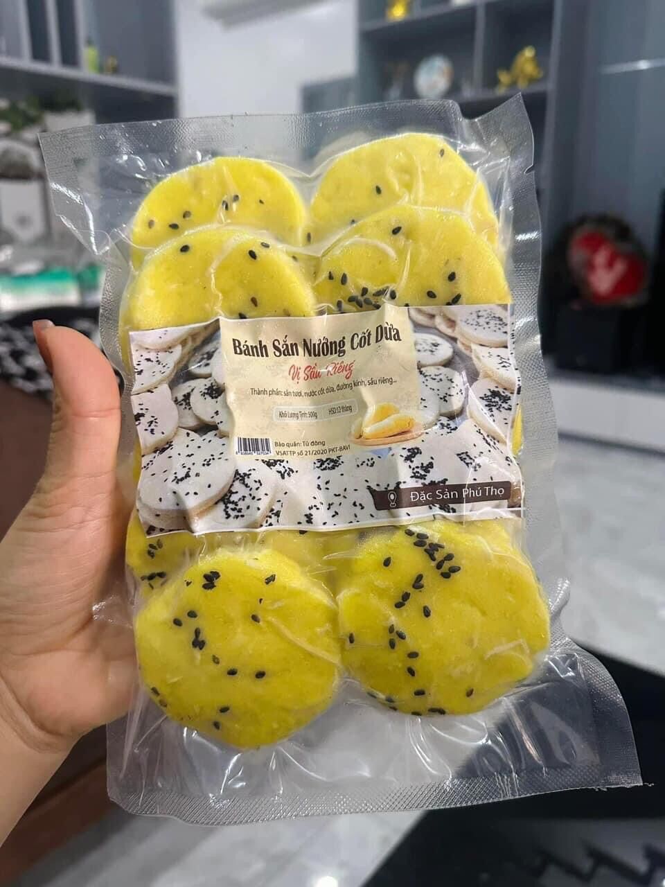 Gói 500gr Bánh sắn cốt dừa vị Sầu Riêng