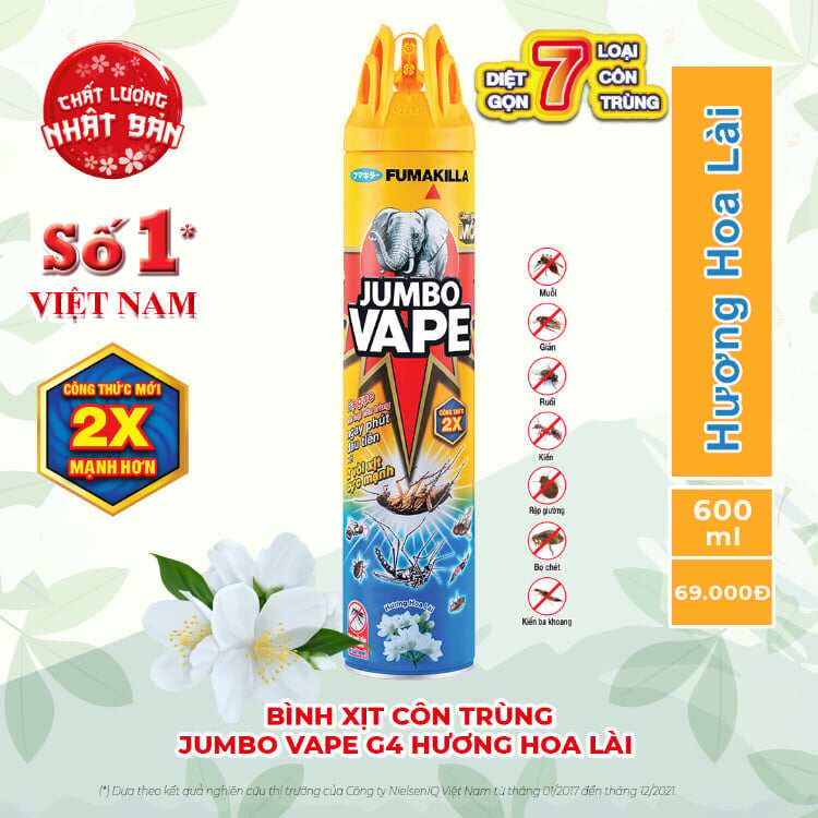 Bình xịt côn trùng Jumbo Vape 600ml