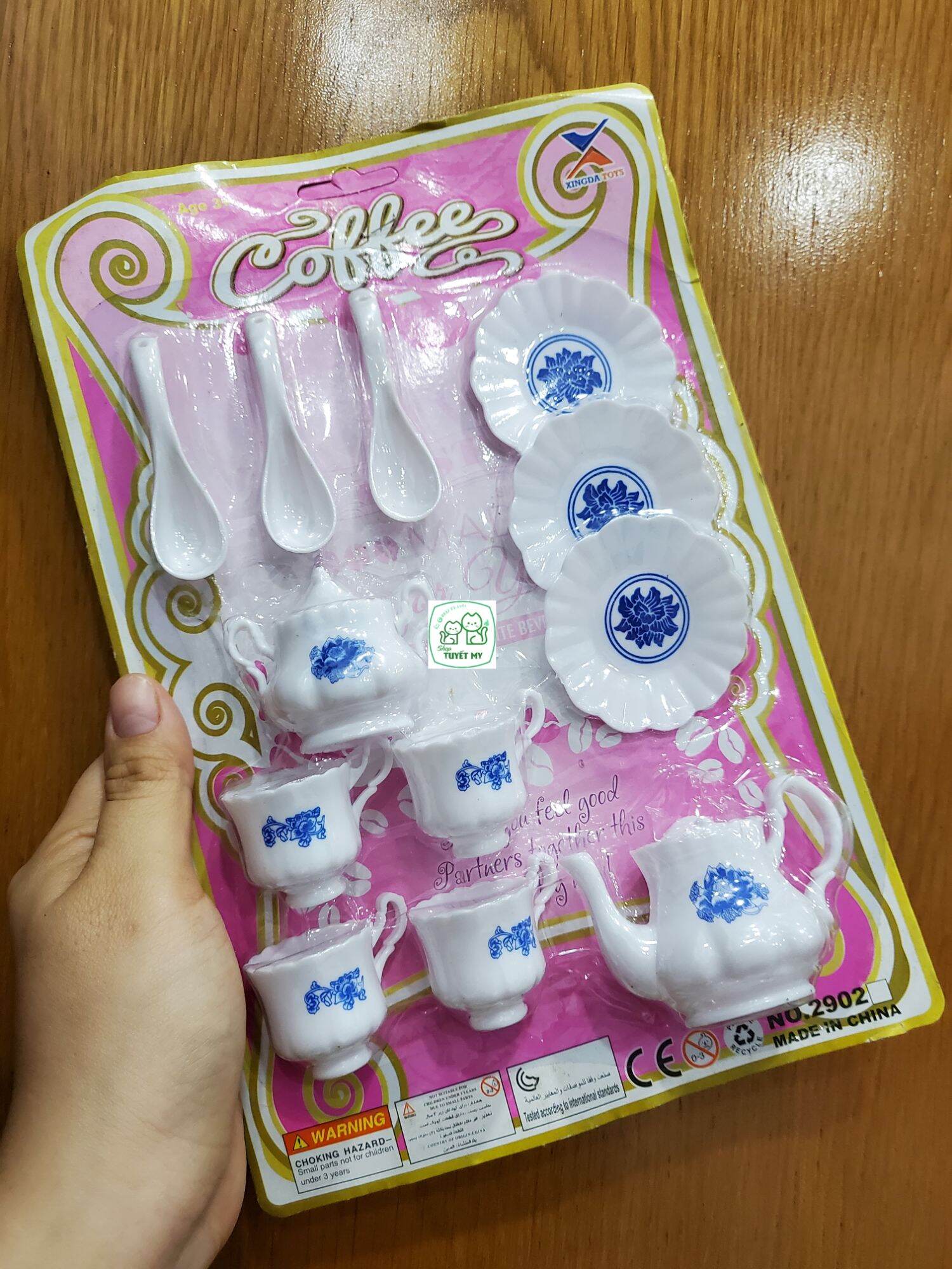 Bộ đồ chơi tách uống trà cà phê giả sứ