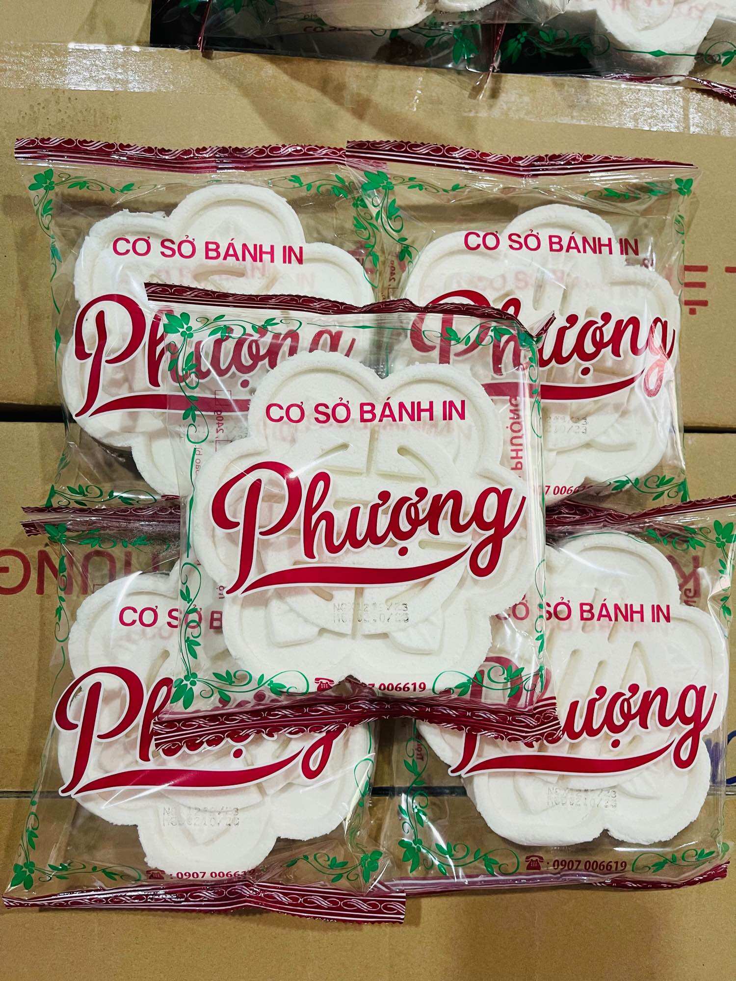 Bánh in dừa non phượng combo 5 cái