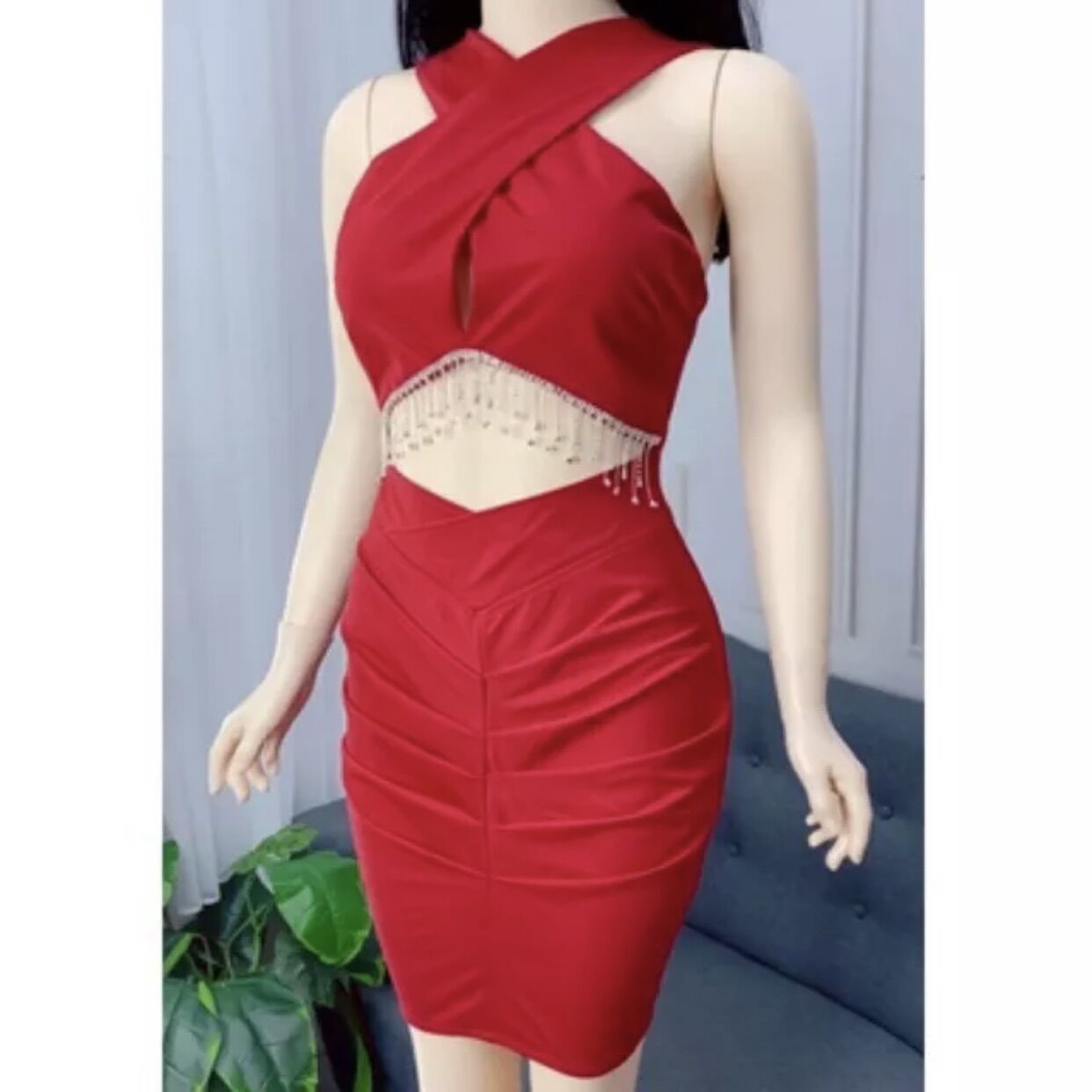 [ Mã D457 ] Đầm body đính đá