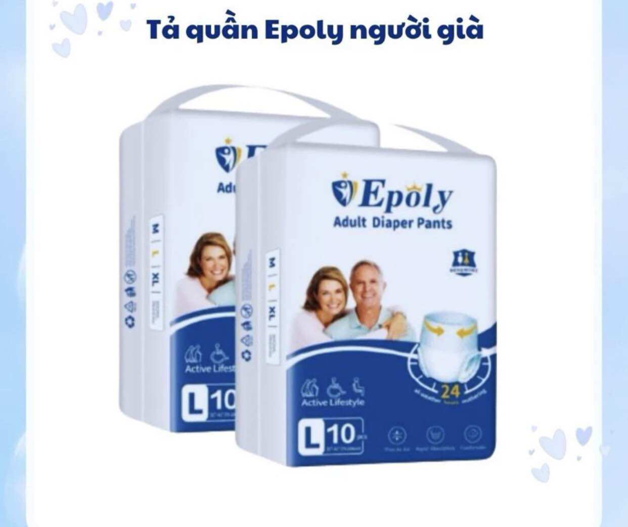 Bỉm quần người già Epoly sz M-L-XL
