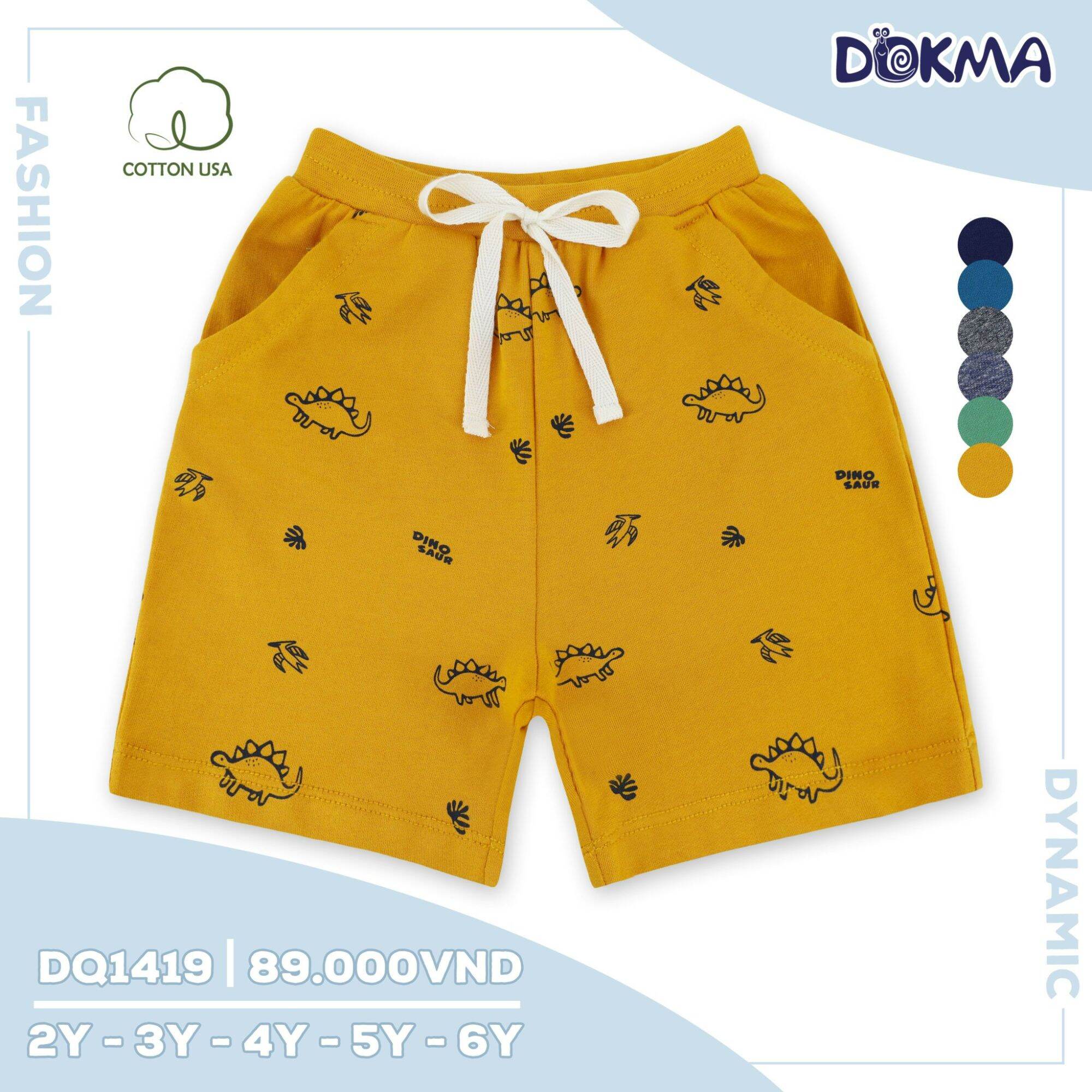 Quần short da cá bé trai Dokma 2-6T