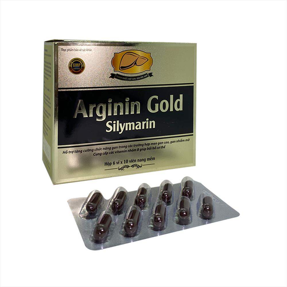 VIÊN UỐNG HỖ TRỢ GAN ARGININ GOLD SILYMARIN HỘP 60 VIÊN