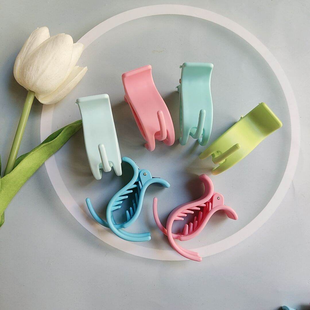 Kẹp càng cua 3 răng,kẹp càng cua 3 răng nhám màu (set 12 cái hình thật)