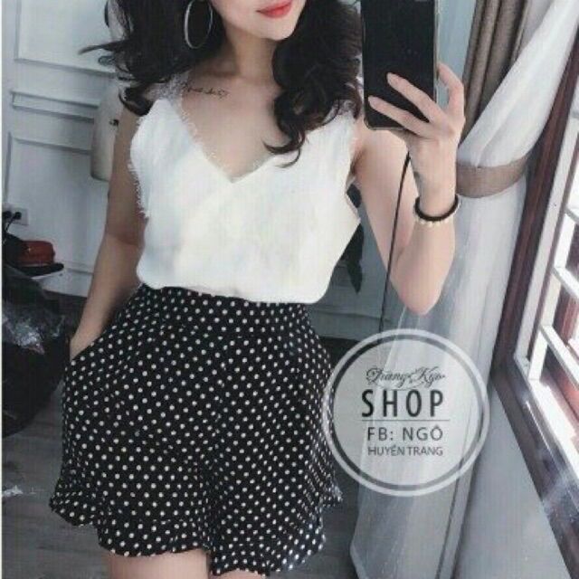 Sét áo 2 dây + quần short ảnh chụp thật