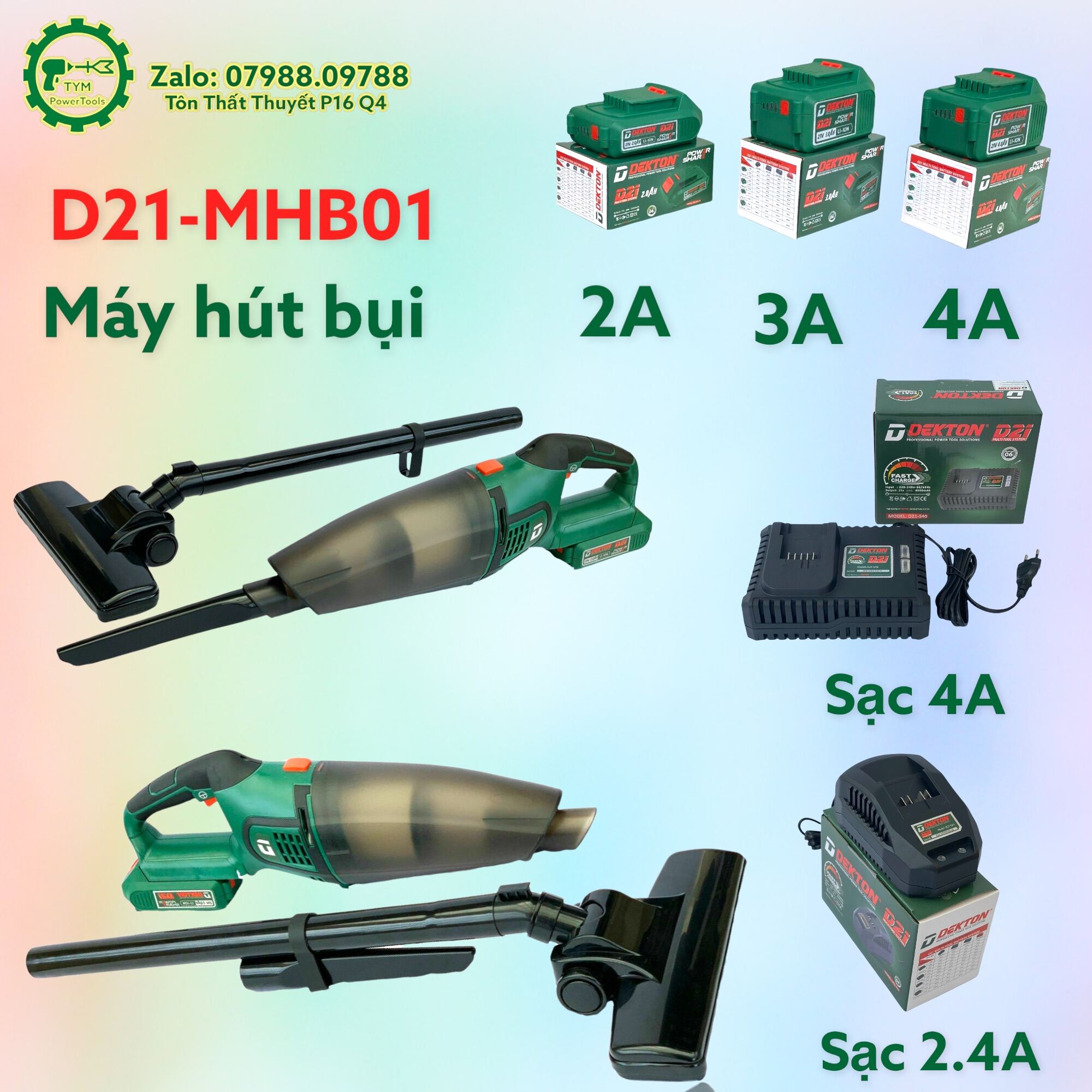 máy hút bụi pin DEKTON D21-MHB01