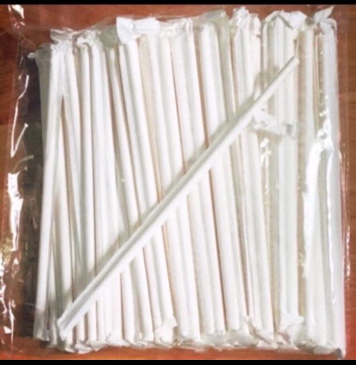 [HCM]Ống hút giấy phi 6 bọc màng (100 cái / 1 túi)