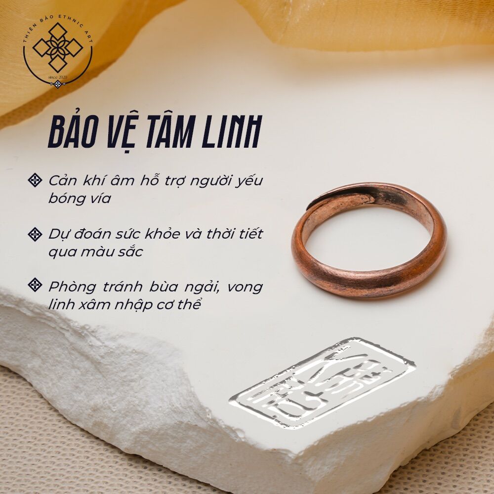 Nhẫn tầm sét dân tộc tày phong thuỷ trừ tà ma