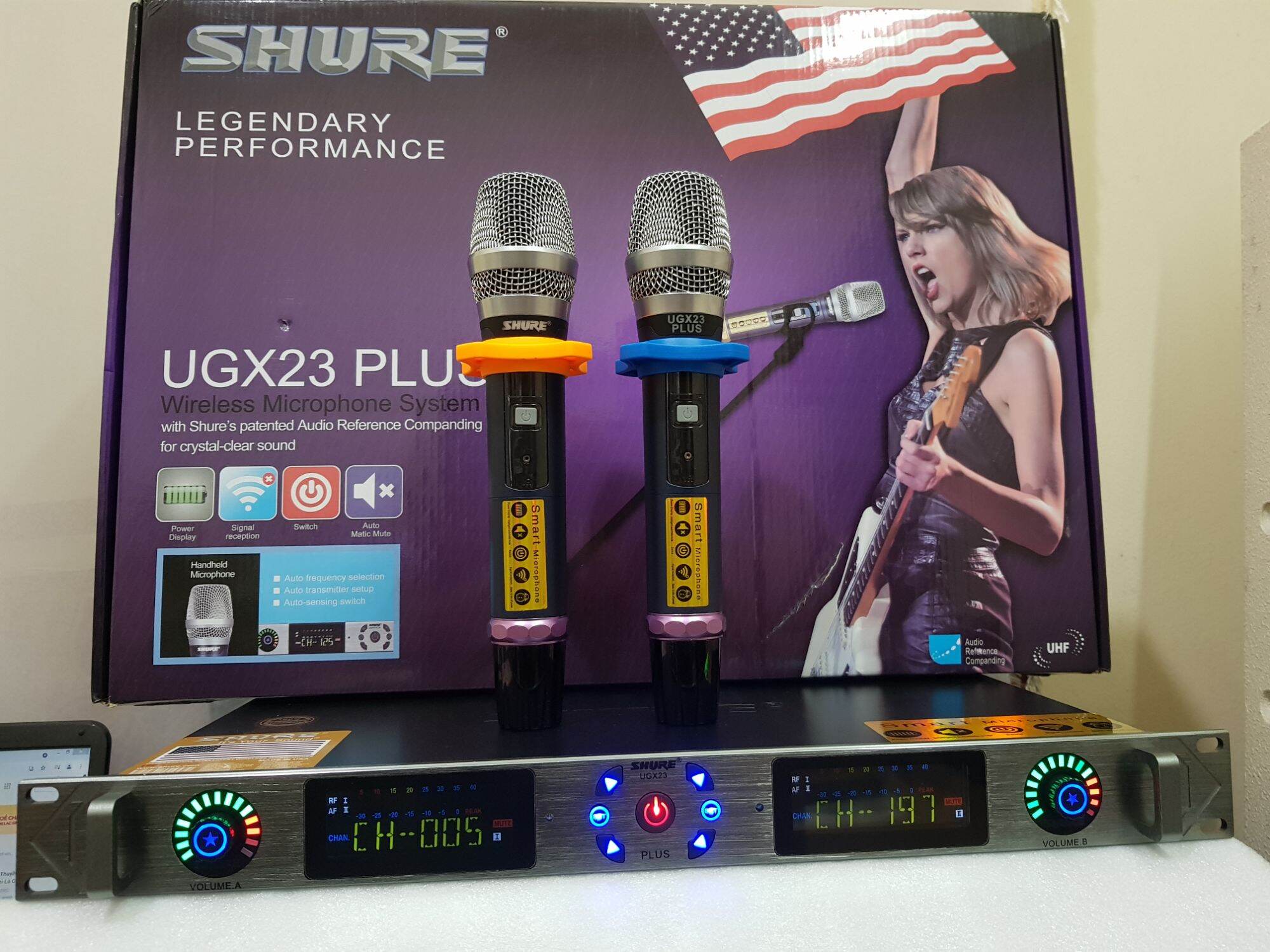 Micro không dây shure ugx23 plus nhập khẩu