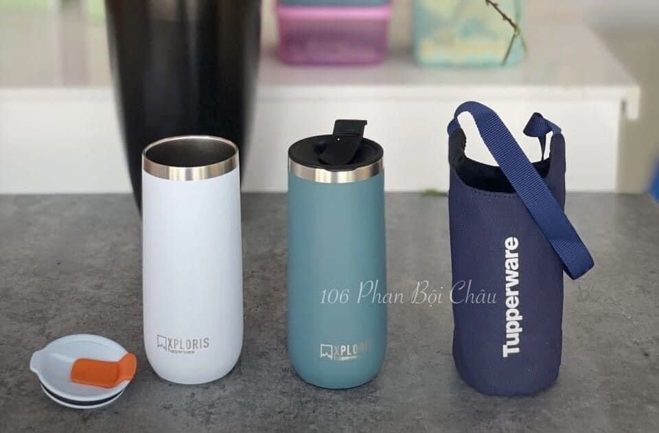 Ly giữ nhiệt tupp xploris 470ml tặng 1 túi đựng