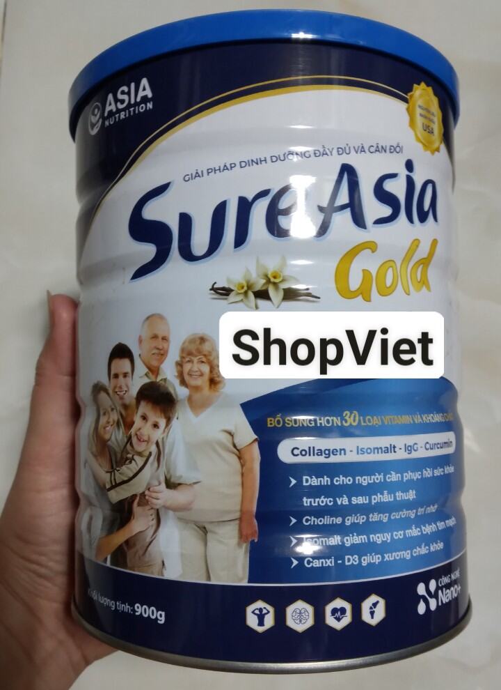 Sữa SureAsiaGold 900g, mẫu mới, giá tốt trong tháng 6