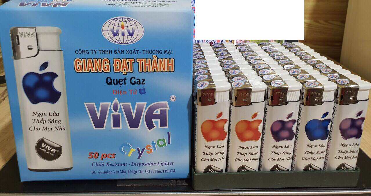 Bật lửa bấm táo viva 50 cái