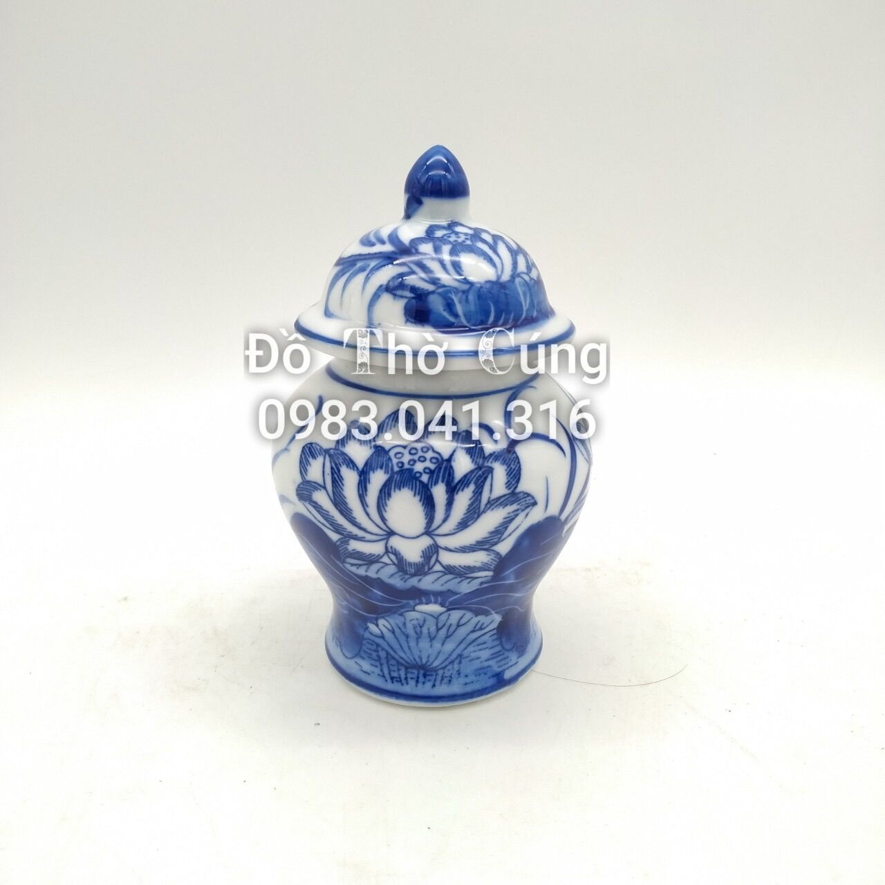 Chóe thờ men lam vẽ hoa Sen