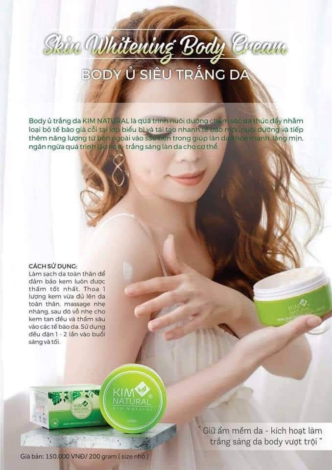 Kem Body Trắng Da Kim Natural