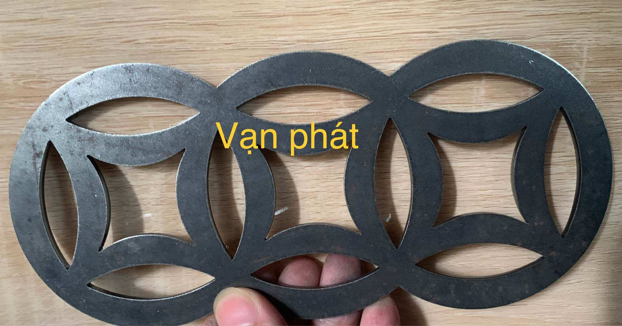 đồng tiền sắt dày 3mm phi 80, phi 100, phi 120 cho hàng rào cửa cổng