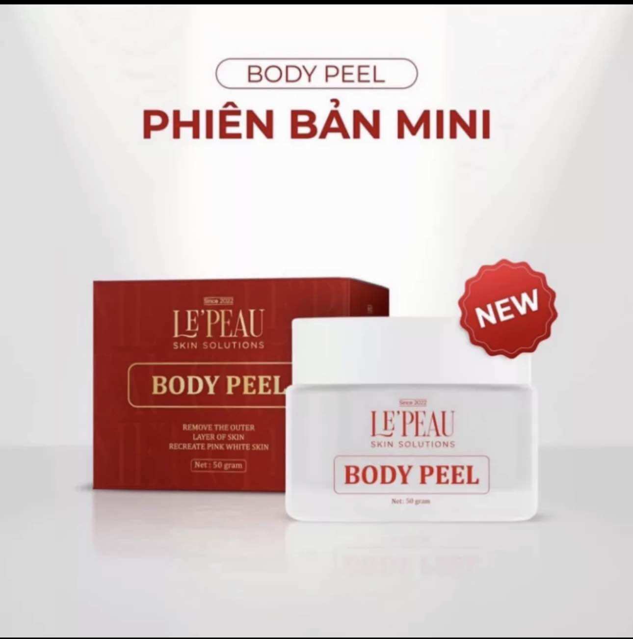 ( MINI ) Peel Body Tái Tạo Da Toàn Thân peel nách thay da sinh học giúp làm sáng các vùng da trắng sáng mịn màng phiên bản mini dùng thử 50g