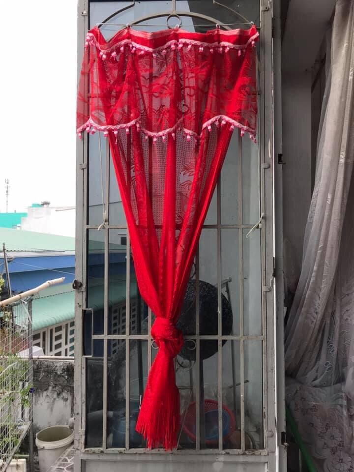 [Ngang 1m2- Dài 2m2] Rèm cửa /Màn cửa Chất Liệu Ren Thoáng Mát Nhiều Màu Sắc May Sẵn Khoen Móc