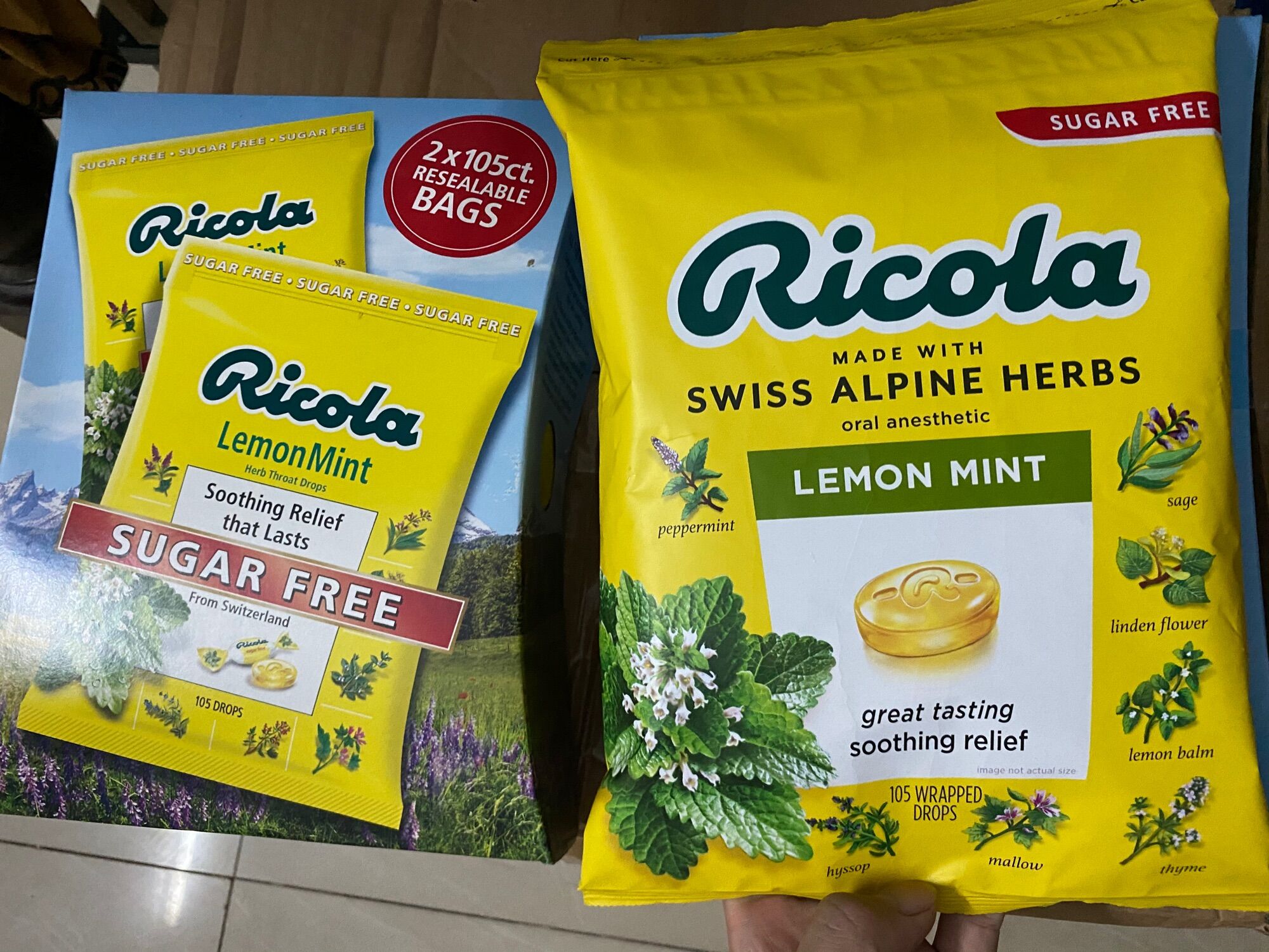 [HCM] Kẹo ngậm ho  Ricola của Mỹ