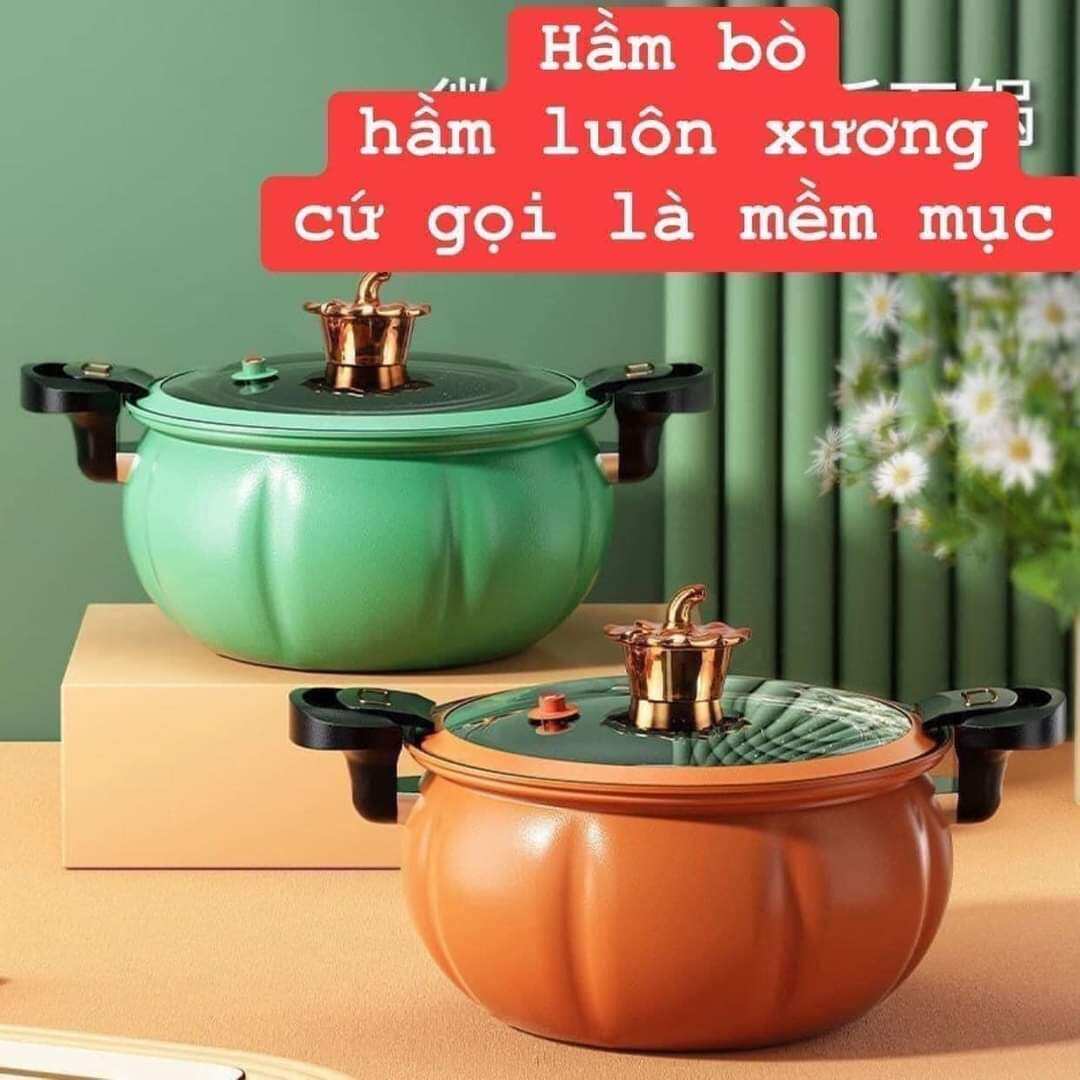 Nồi áp suất bí ngô chống dính 8 lít