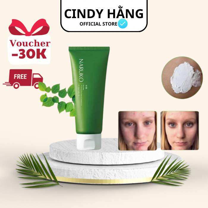 Sữa rửa mặt tràm trà srm naruko tea tree purifying clay mask & cleanser