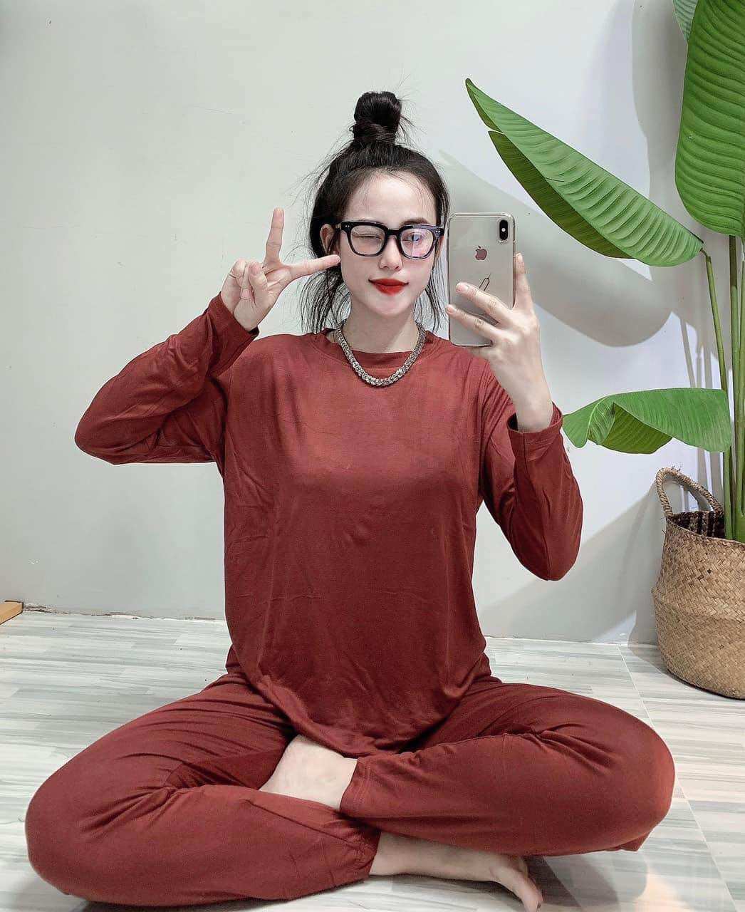 Bộ Ủ Kem Thun Lạnh Quần Ôm có size 40-65kg