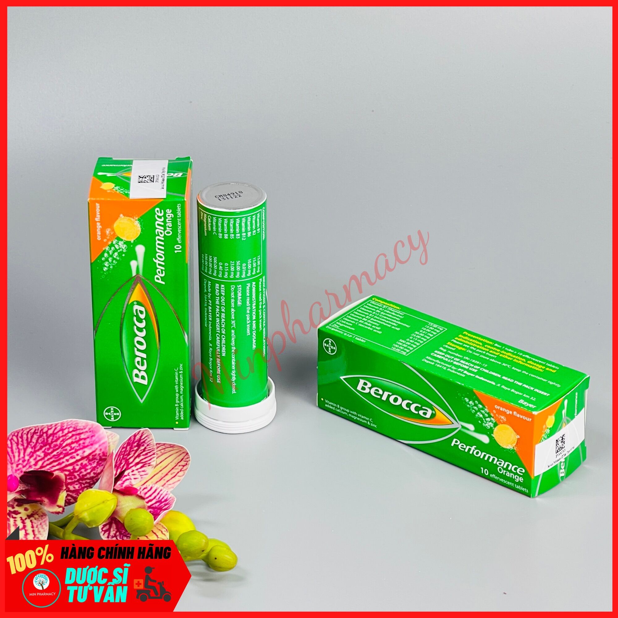 Viên sủi BEROCCA PERFORMANCE tuýp 10viên- Minpharmacy