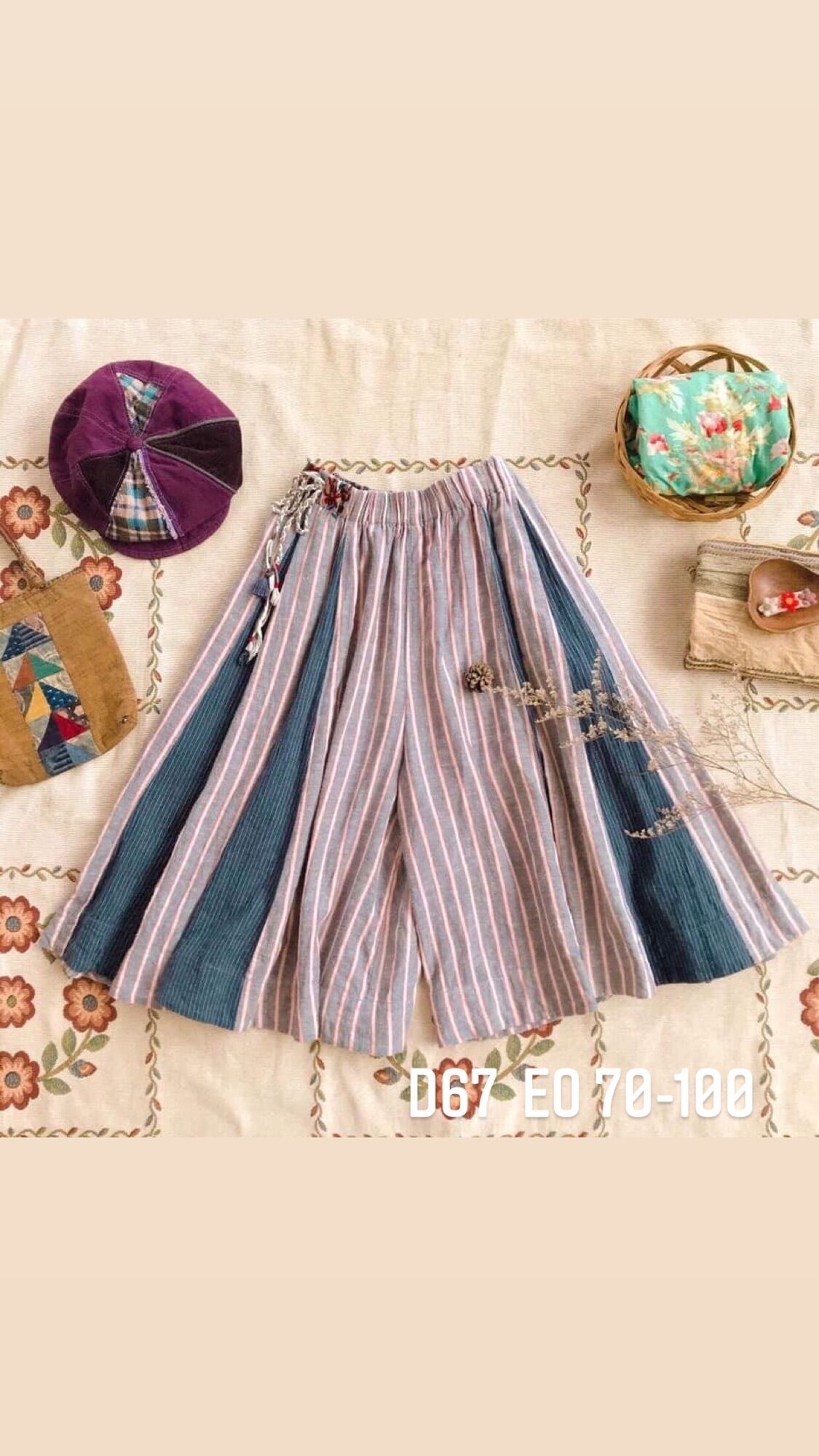 Quần culltoes vải ghép