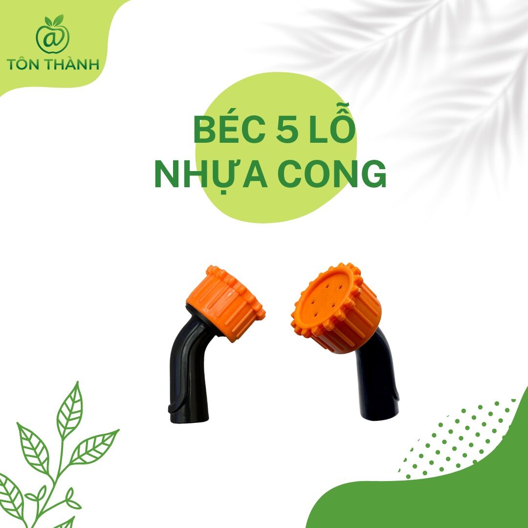 Béc 5 lỗ nhựa cong béc sen béc hoa mai tưới cây phun t.h.u.ố.c trừ sâu
