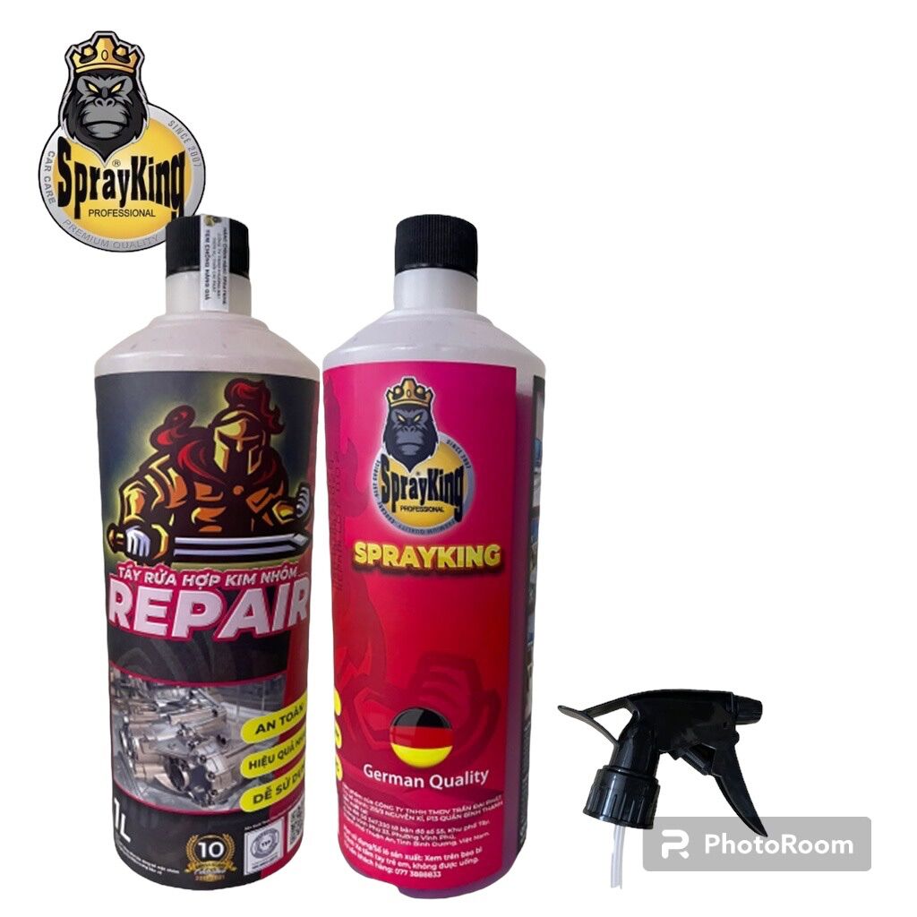 Chai tẩy rửa lốc máy, đầu nòng, dàn chân xe máy, tẩy rửa hợp kim nhôm sprayking 1l