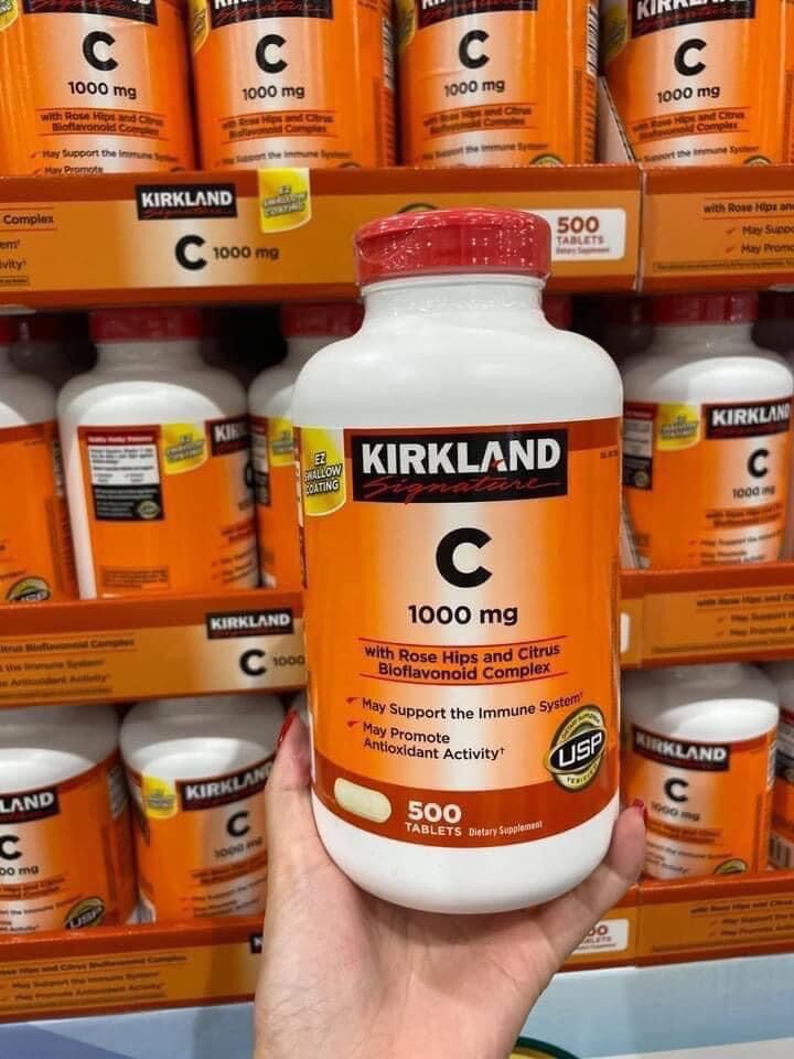 Vitamin C 1000mg Kirkland 500 Viên của Mỹ