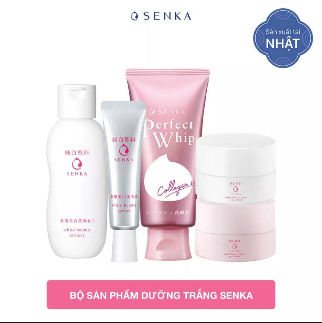 Bộ sản phẩm dưỡng trắng Senka 5 món