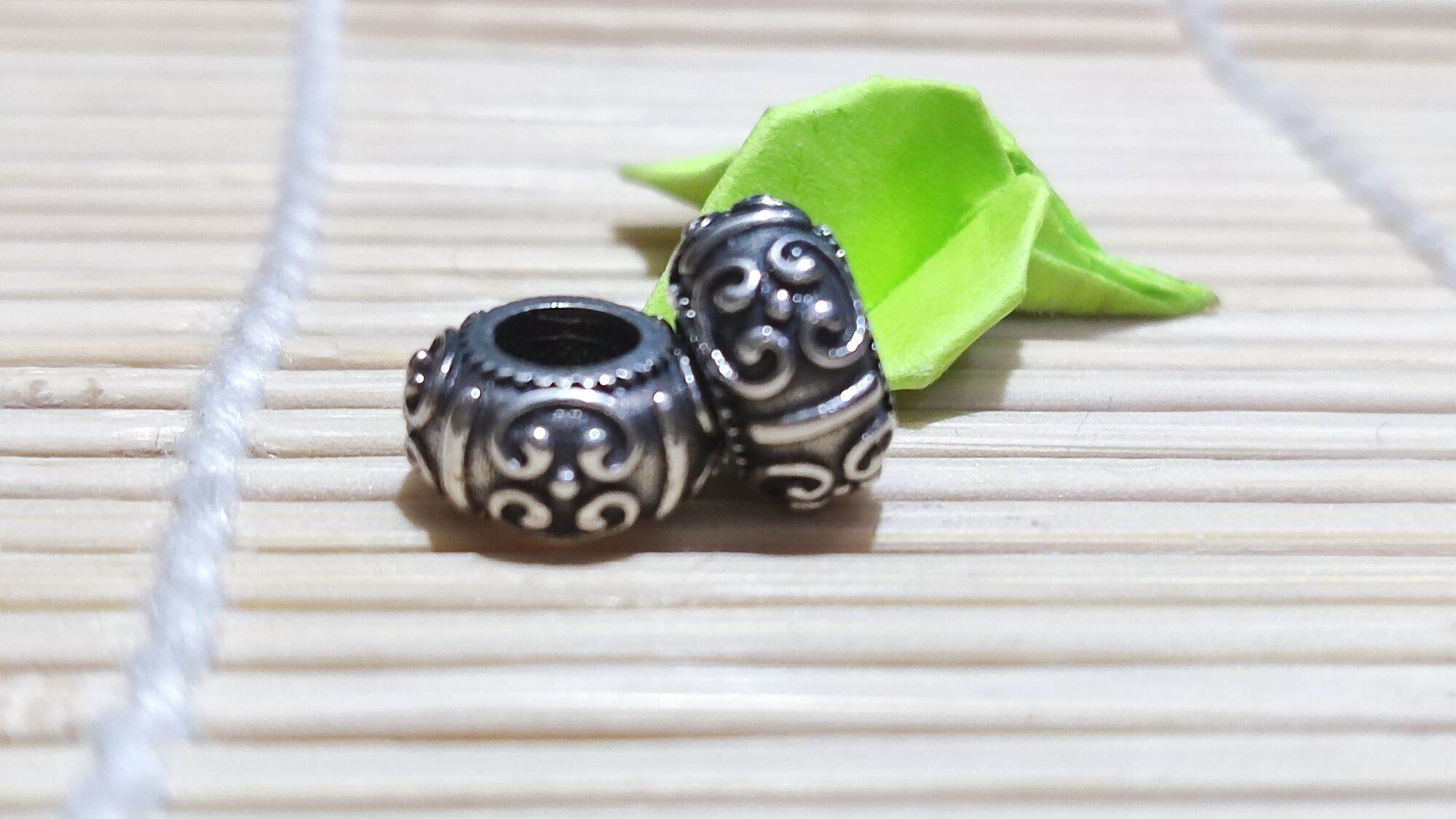GauBee Charm bạc 925 stopper / chặn xoắn hoa văn