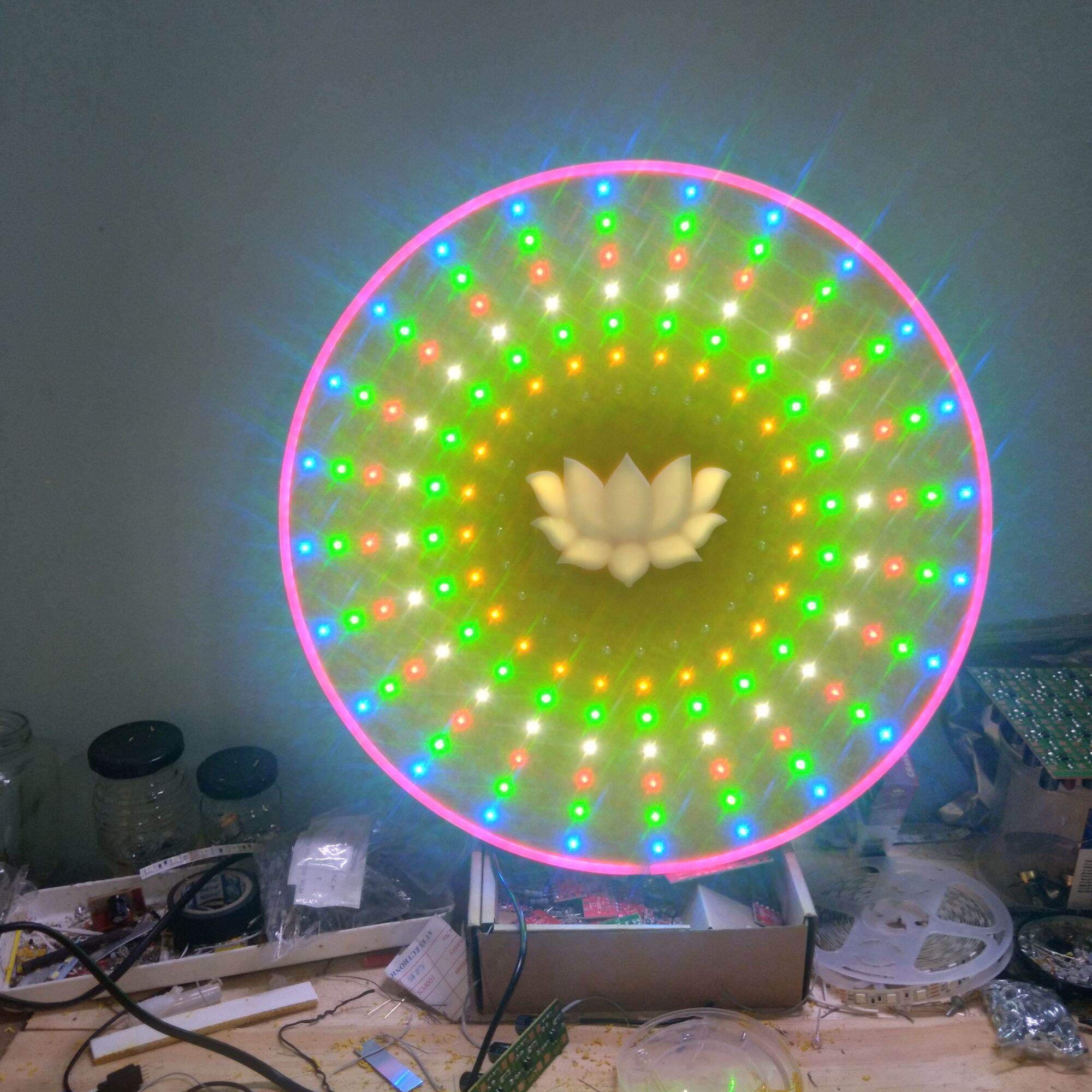 Hào quang led mica siêu sáng  8 kiểu chóp (mẫu mới có viền ) cỡ 25Cm