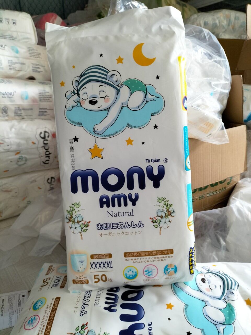Bỉm Quần MONY AMY Nhật Bản Cao Cấp Size XXXXL 50 miếng