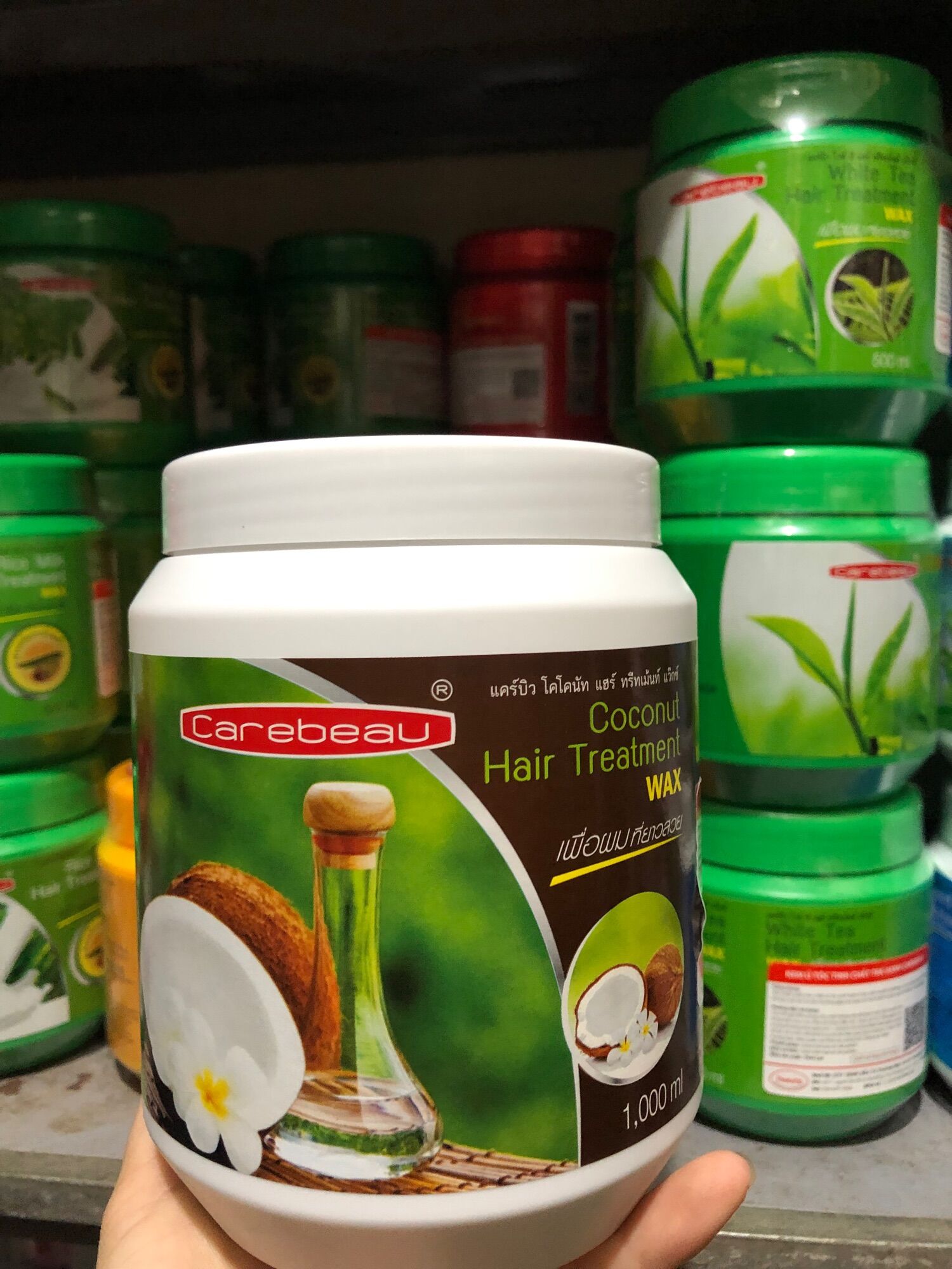 Kem ủ tóc, kem hấp tóc chiết xuất dừa Carebeau 1000ml