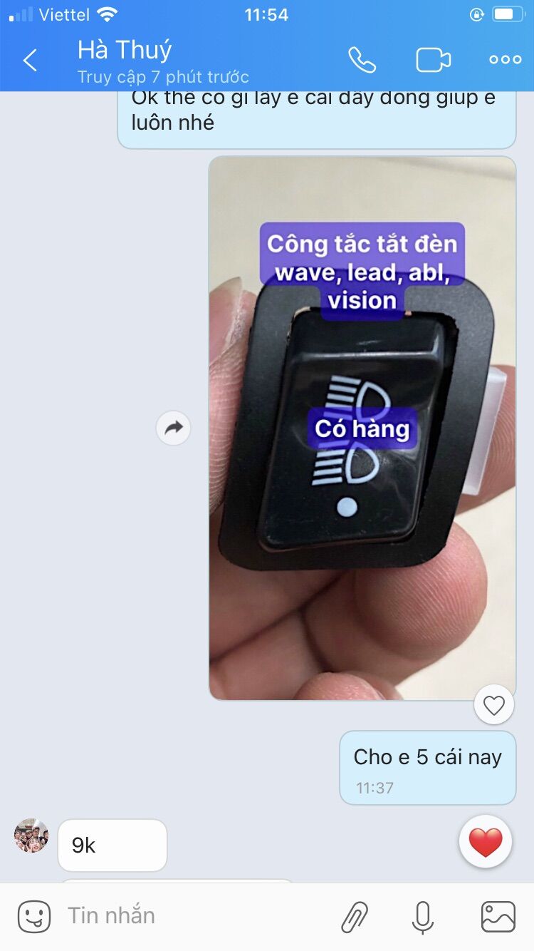 Công Tắc Tắt Đèn Kèm Pha Cốt Ware , Vision , ABL , Lead
