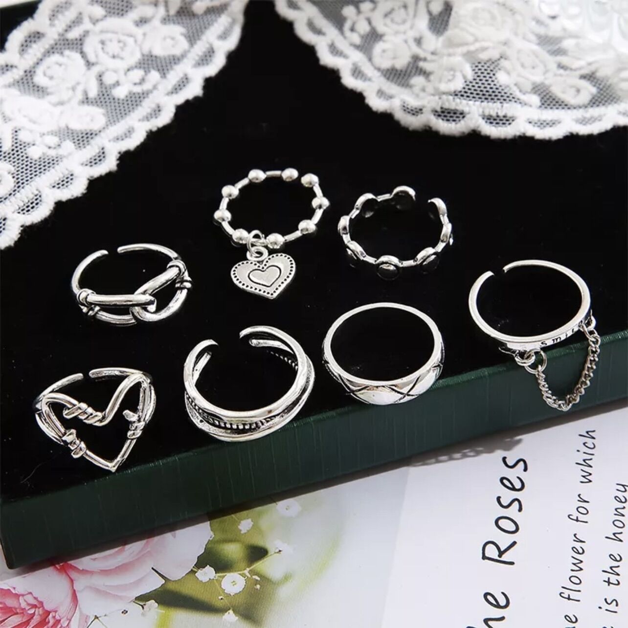 Set 7 chiếc nhẫn phong cách cá tính