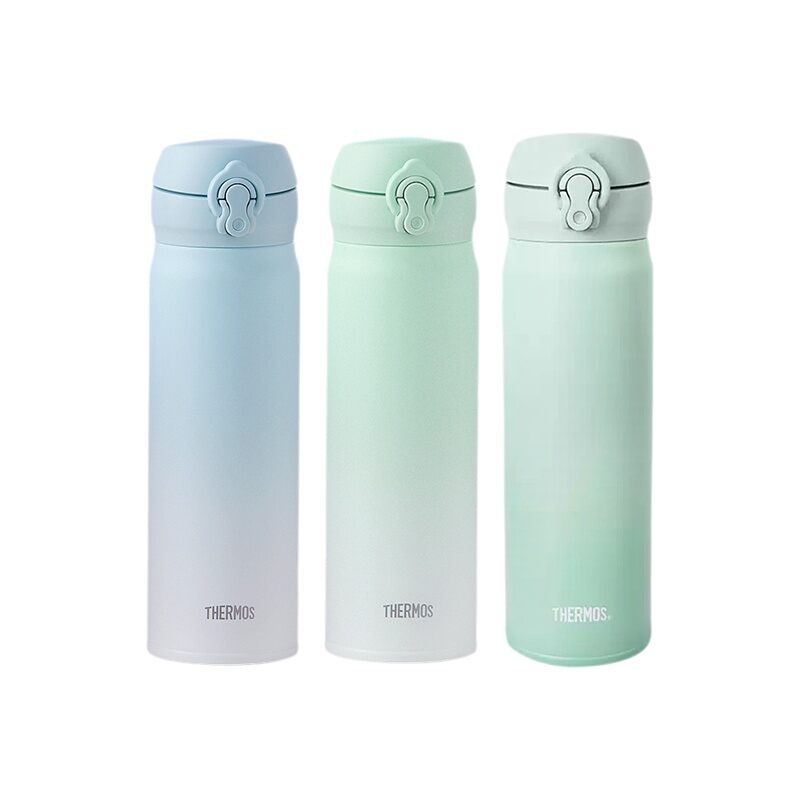 THERMOS Bình Giữ Nhiệt Màu Chuyển Sắc Tươi Mát Nắp Bật Thép chống tràn Không Gỉ 500ml Không Chứa BPA